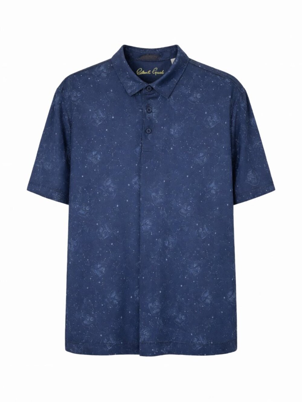 Robert Graham Polo Shirt Men's XL Navy Celestial Print